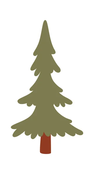 Spruce Tree Bitki Vektörü Llüstrasyonu — Stok Vektör