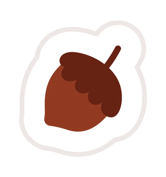 Acorn Fruit Sticker Illustration Vectorielle — Image vectorielle