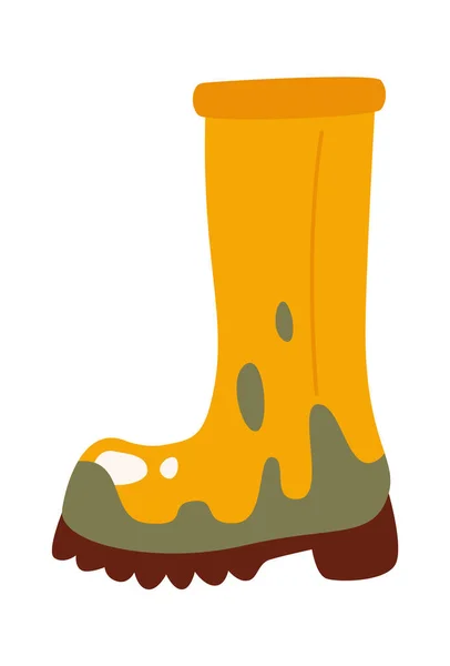 Dirty Rubber Shoe Vector Illustration — Stockový vektor