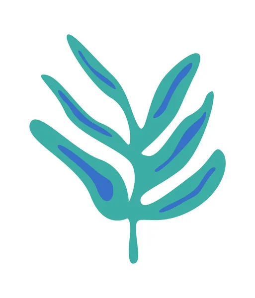 Branche Florale Avec Illustration Vectorielle Feuilles — Image vectorielle