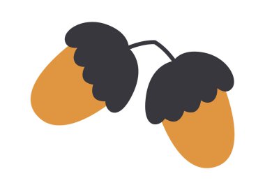 Palamut Meyvesi Simgesi Vektör İllüstrasyonu