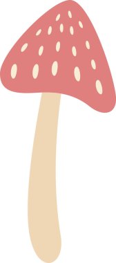 sinek agaric mantar vektör çizim