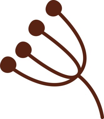 Çiçek Bitkisi Simgesi Vektör İllüstrasyonu