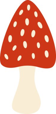 sinek agaric mantar vektör çizim