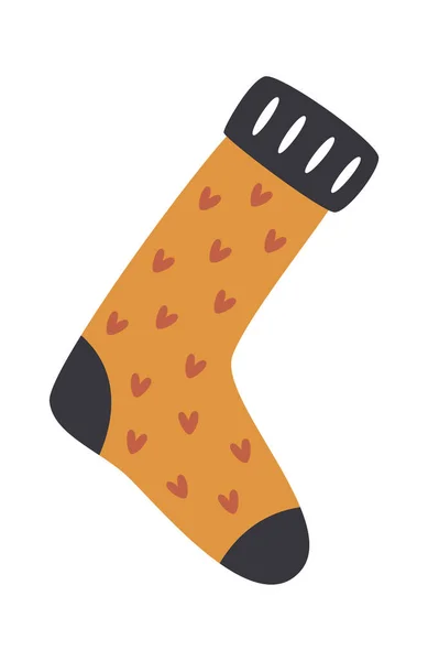 Kalpli Sonbahar Çorabı Vektör Llüstrasyonu — Stok Vektör