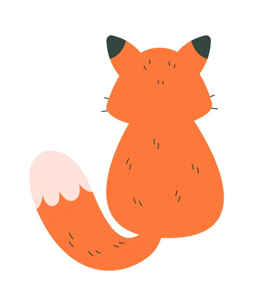 Fox Dier Terug Vector Illustratie — Stockvector