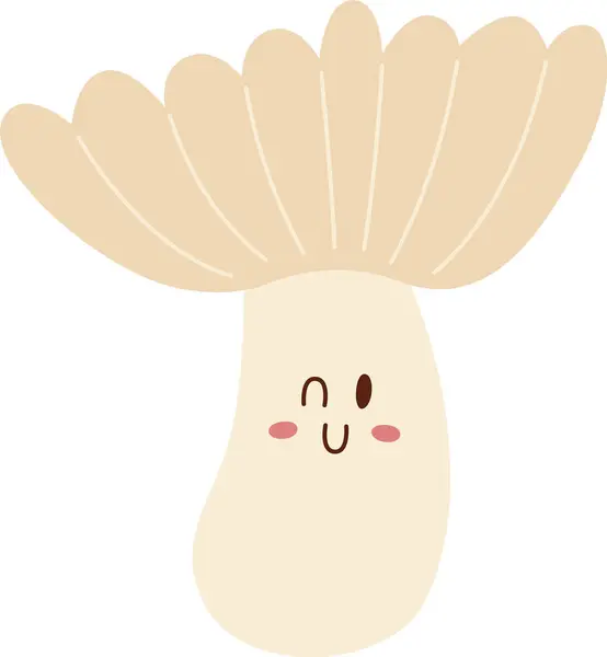Mushroom Character Blinking Vector Illustration — Stock Vector