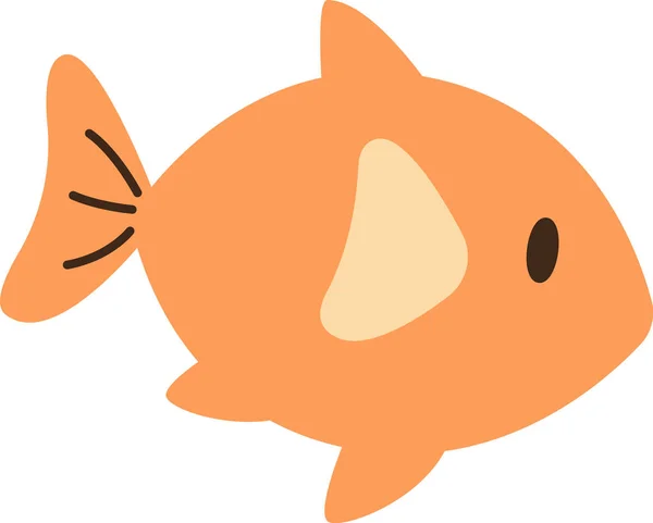 Roztomilé Ryby Zvíře Vektor Ilustrace — Stockový vektor