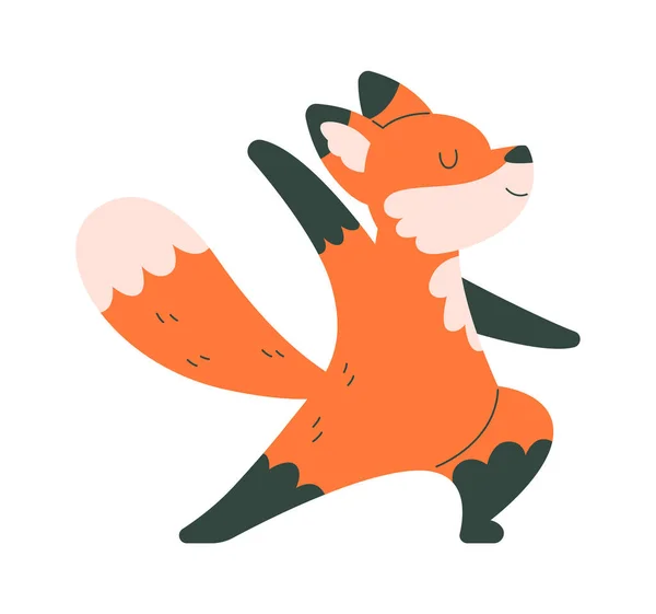 Ćwiczenia Fox Animal Vector Ilustracja — Wektor stockowy