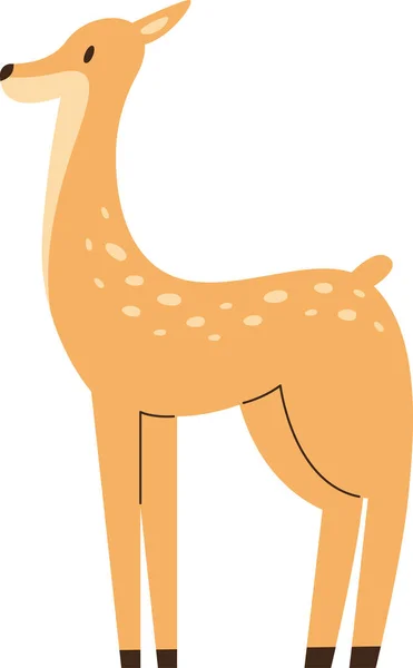 Ilustração Vetor Animal Fêmea Cervo — Vetor de Stock