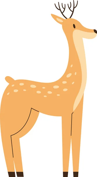 Deer Male Animal Vector Illustration — Stock Vector