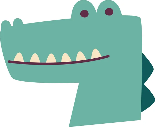 Illustration Vectorielle Tête Animal Crocodile — Image vectorielle