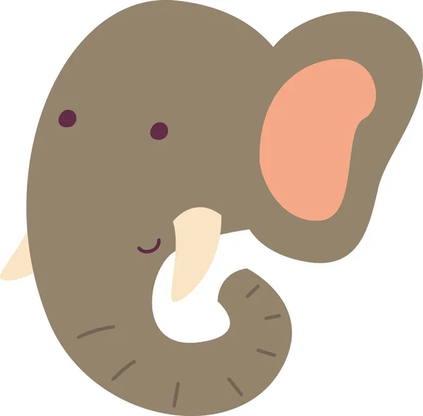 象動物の頭ベクトルイラスト — ストックベクタ