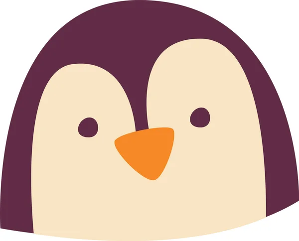 Pinguim Animal Face Vector Ilustração —  Vetores de Stock