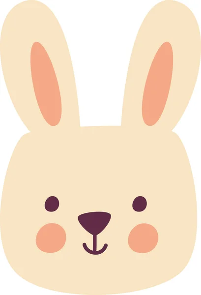 Rabbit Animal Face Vector Illustration — Stock vektor