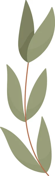Квіткова Гілка Листям Векторні Ілюстрації — стоковий вектор