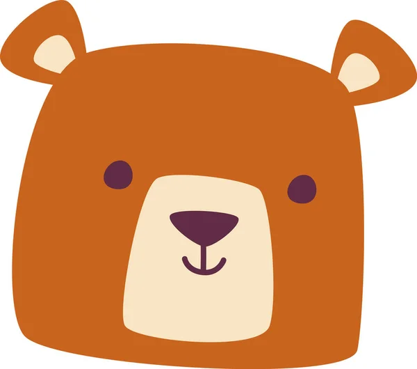 Bear Animal Face Vector Illustration — Stockový vektor