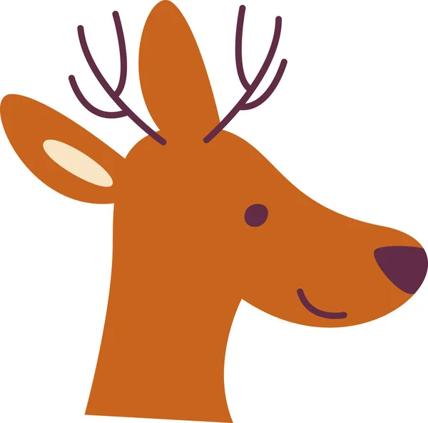 Ilustração Vetor Cabeça Animal Cervo — Vetor de Stock