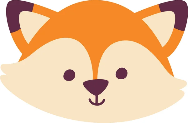 Fox Animal Face Vector Illustration — Stockový vektor