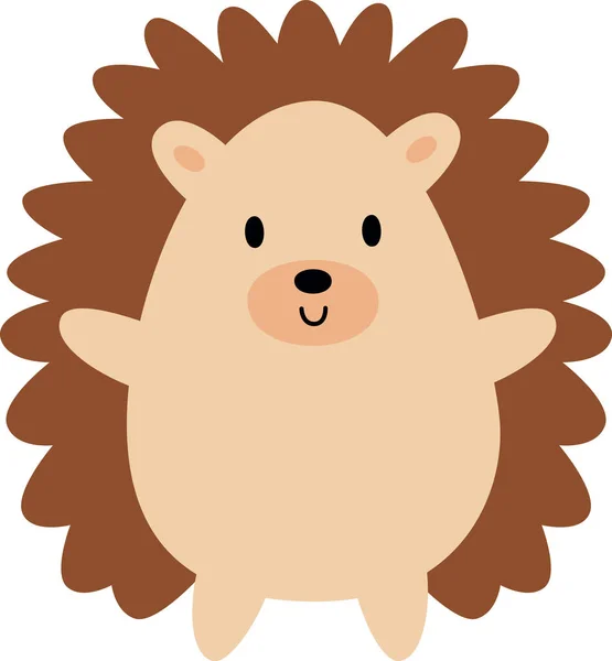 Hedgehog Animal Standing Vector Illustration — Archivo Imágenes Vectoriales