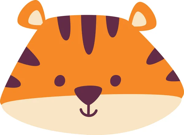 Tigergesicht Vektor Illustration — Stockvektor