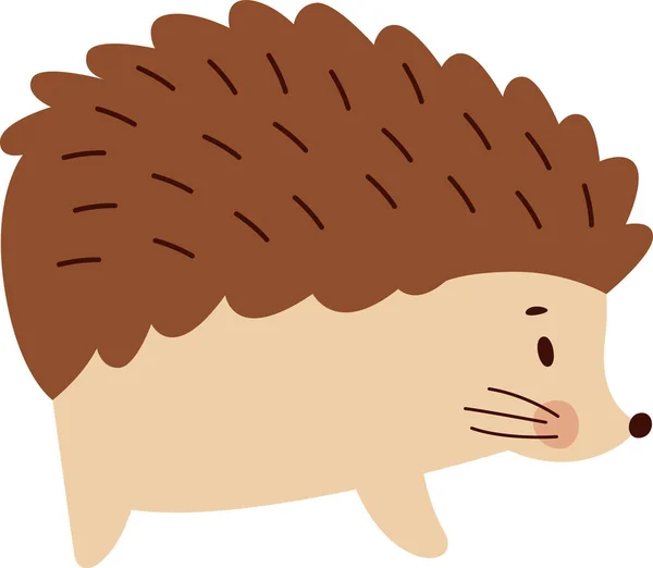 Hedgehog Animal Standing Vector Illustration — Archivo Imágenes Vectoriales