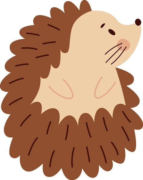 Hedgehog Animal Sitting Vector Ilustração — Vetor de Stock