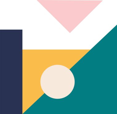 Soyut Bauhaus Şekil Vektör İllüstrasyonu