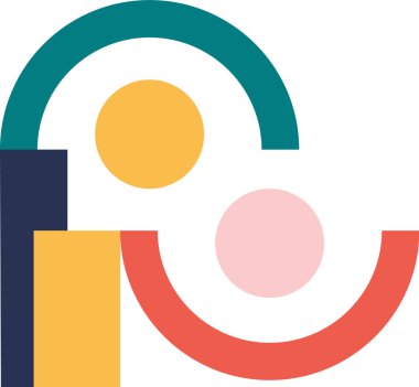 Soyut Bauhaus Şekil Vektör İllüstrasyonu