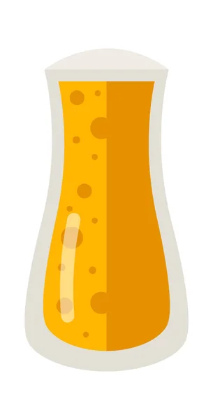Vidro Com Ilustração Vetorial Cerveja — Vetor de Stock