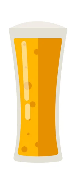 Vidro Com Ilustração Vetorial Cerveja —  Vetores de Stock