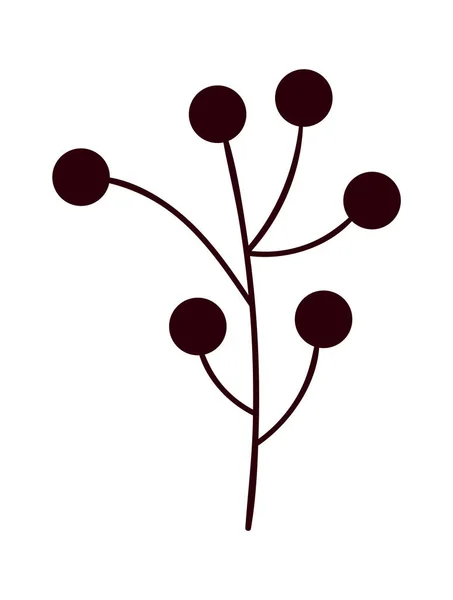 花の枝線ベクトルイラスト — ストックベクタ