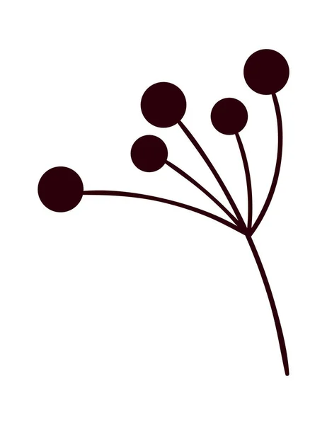 花の枝線ベクトルイラスト — ストックベクタ