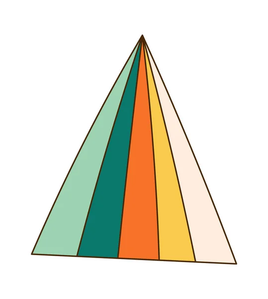 Groovy Retro Triangle Vector Illustration — Stockvektor
