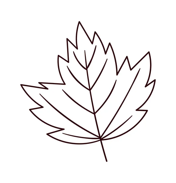 Floral Leaf Lined Vector Illustration — Stockvektor