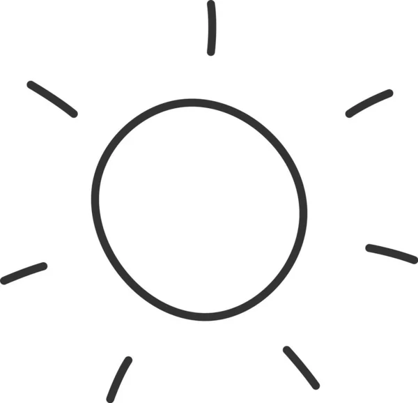 Sun Shining Doodle Vector Illustration — Stockový vektor