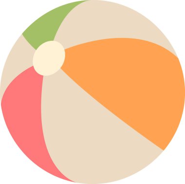 Çocuklar Şişirilebilir Top Vektörü İllüstrasyonu