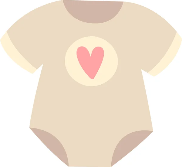 Fato Bebê Com Ilustração Vetor Coração — Vetor de Stock