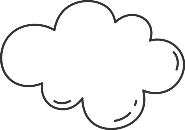 Sky Cloud Doodle Vektor Illustration — Stockvektor