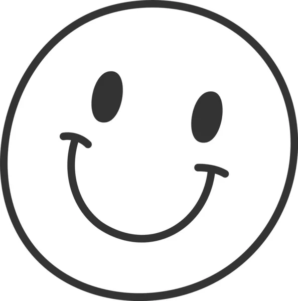 Feliz Emoji Doodle Vector Ilustração — Vetor de Stock