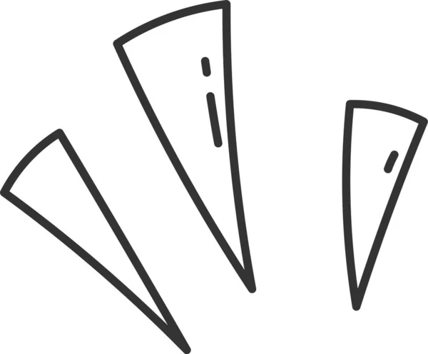Εικονογράφηση Doodle Vector Επένδυση Τριγώνου — Διανυσματικό Αρχείο