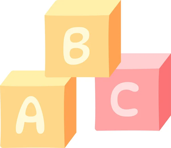 Παιδιά Abc Μπλοκ Διανυσματική Απεικόνιση — Διανυσματικό Αρχείο