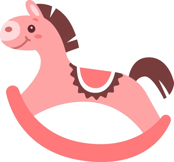 Kids Horse Swing Vector Illustratie — Stockvector