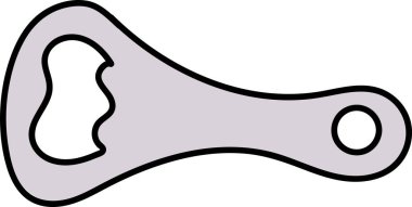 Bira Şişesi Açıcı Vektör İllüstrasyonu