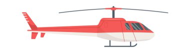 Helikopter Uçak Araç Vektör İllüstrasyonu