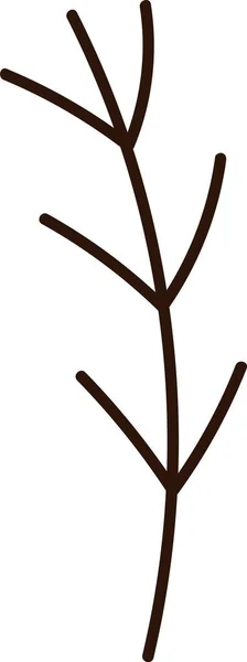 Illustration Vectorielle Doublée Branche Florale — Image vectorielle