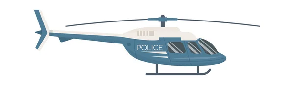 Politie Helikopter Vliegtuig Vector Illustratie — Stockvector