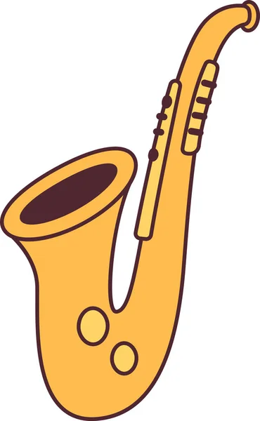 Illustration Vectorielle Instrument Musique Saxophone — Image vectorielle