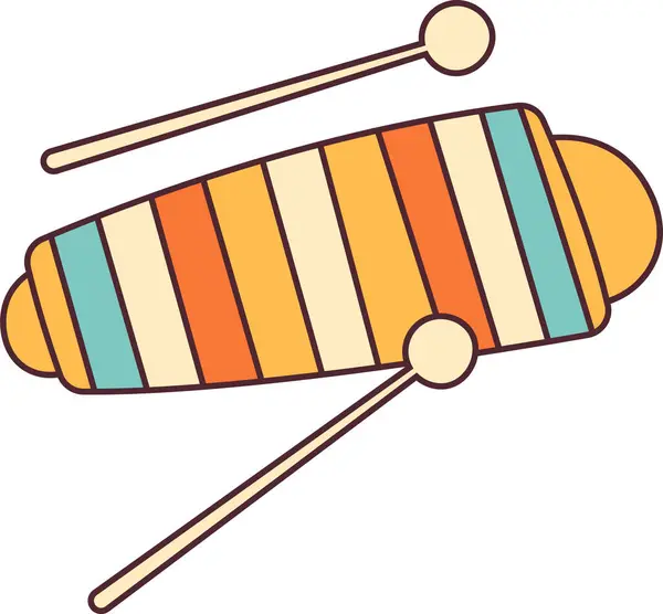 Xylophone Muziekinstrument Vector Illustratie — Stockvector