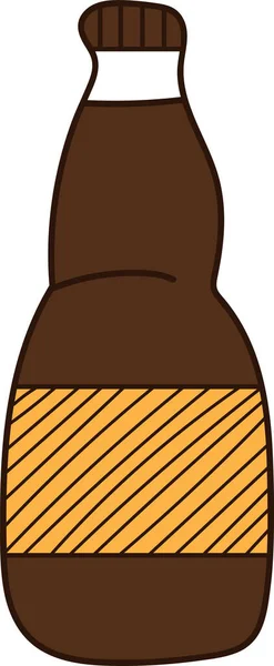Garrafa Com Ilustração Vetorial Cerveja —  Vetores de Stock